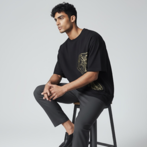 Elephant Gold Round Neck Tee