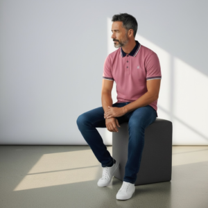 Rose Trim Logo Polo Tee