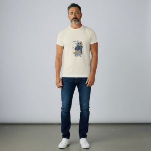 Cartoon Character Round Neck Tee