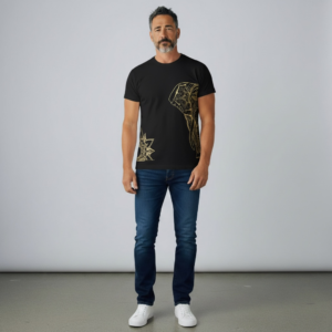 Elephant Gold Round Neck Tee