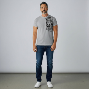 Leopard Face Round Neck Tee